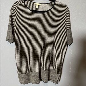 Eileen Fisher Organic‎ Linen Striped Top-Small